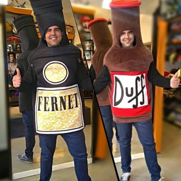 Botellas Fernet y Duff
